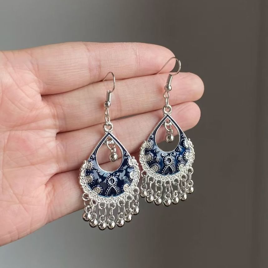 Fringed Alloy Chandelier Earring