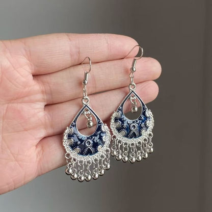 Fringed Alloy Chandelier Earring