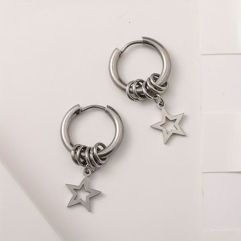 Earring Alloy Star Drop