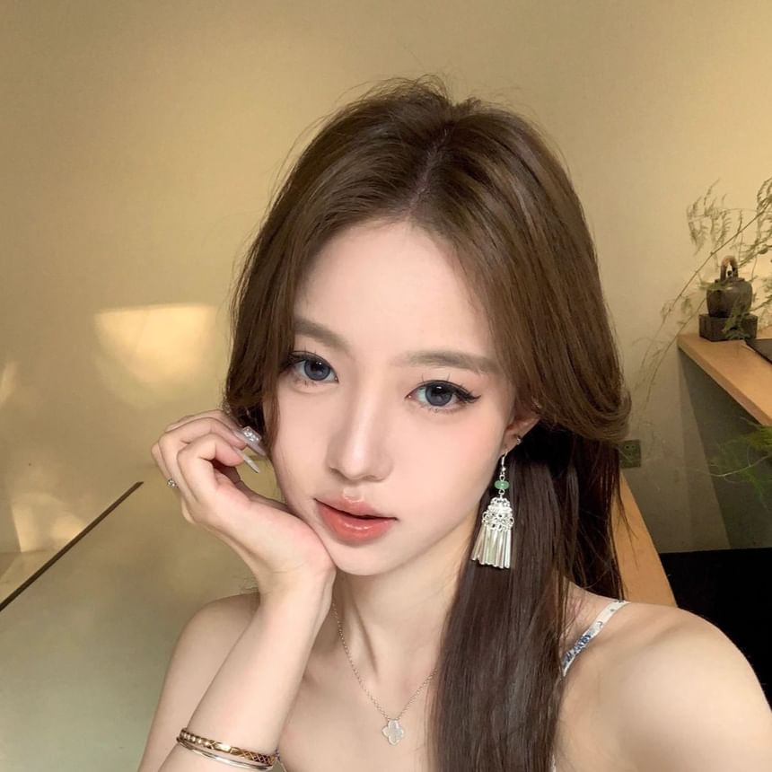 Dangle Fringed Earring Alloy