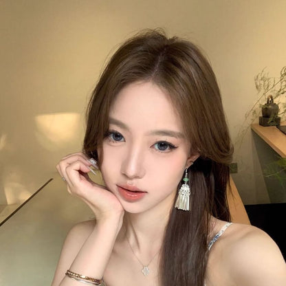 Dangle Fringed Earring Alloy