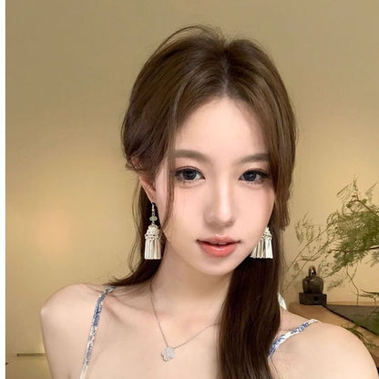 Dangle Fringed Earring Alloy