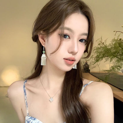 Dangle Fringed Earring Alloy