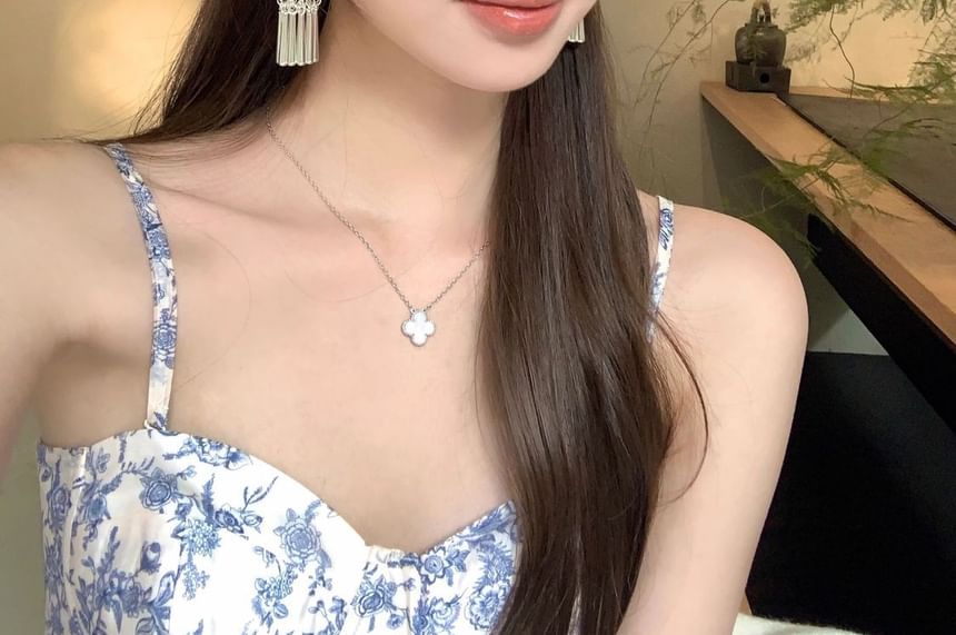 Dangle Fringed Earring Alloy