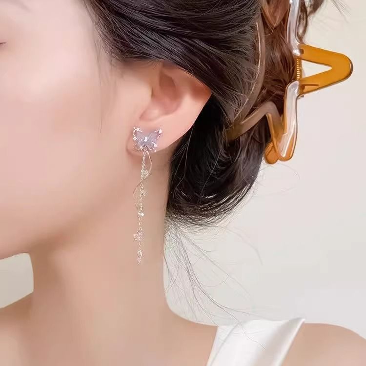 Alloy Earring Dangle Butterfly