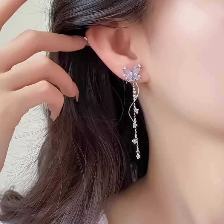 Alloy Earring Dangle Butterfly