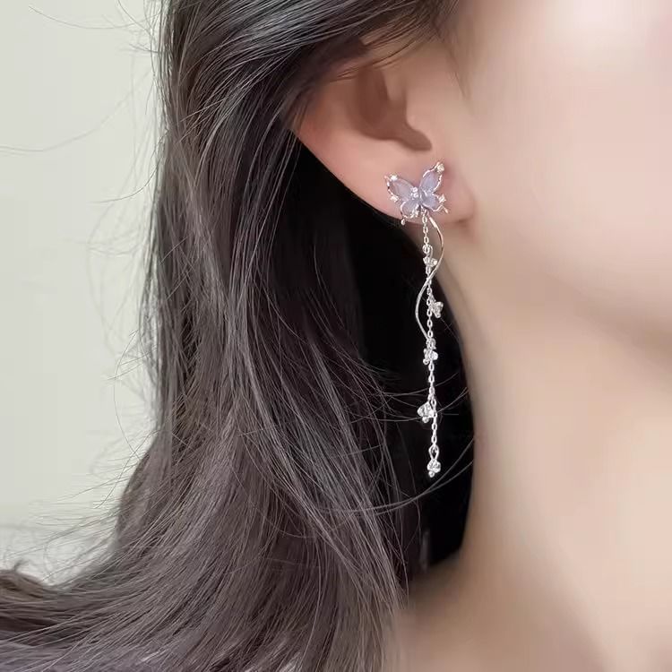 Alloy Earring Dangle Butterfly