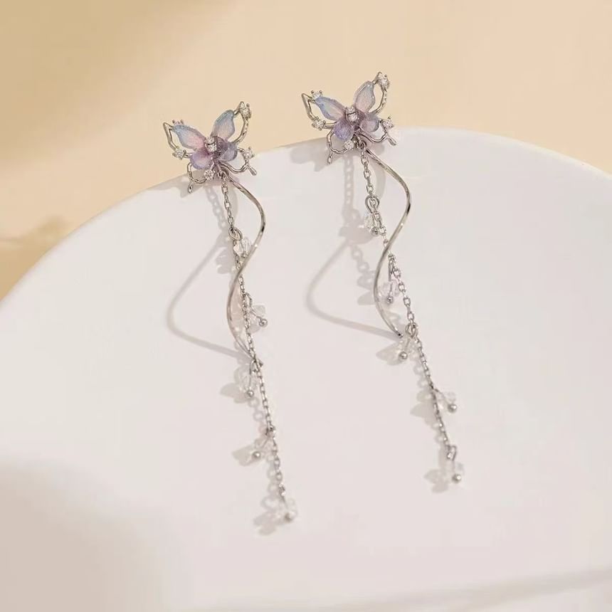 Alloy Earring Dangle Butterfly