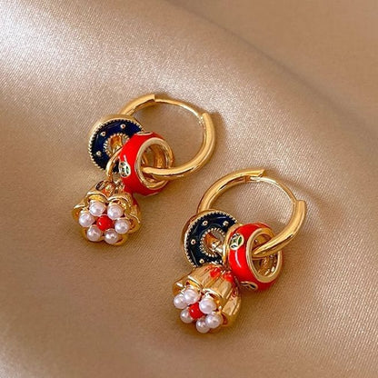 Lotus Earring Alloy Drop
