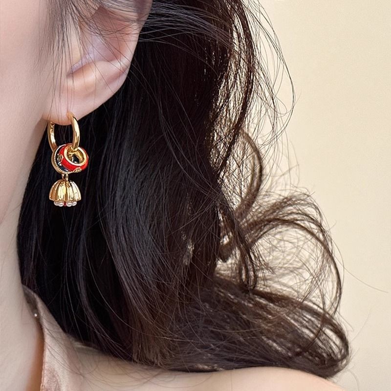 Lotus Earring Alloy Drop