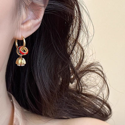 Lotus Earring Alloy Drop