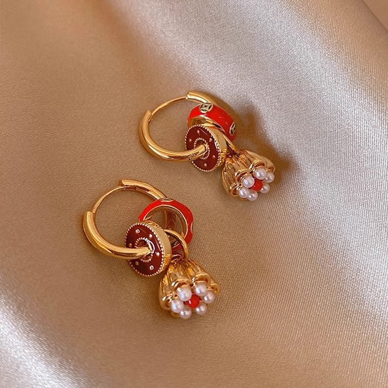 Lotus Earring Alloy Drop