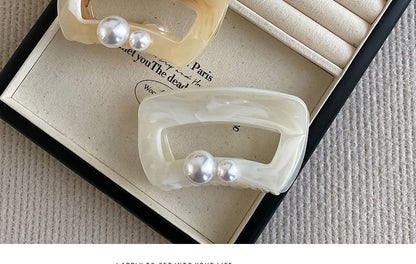 Acrylic Pearl Faux Hair Claw
