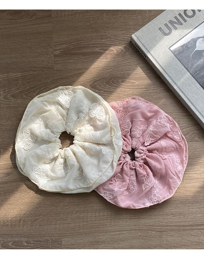 Scrunchie Embroidered Butterfly
