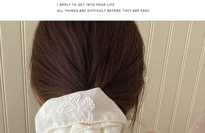 Scrunchie Embroidered Butterfly