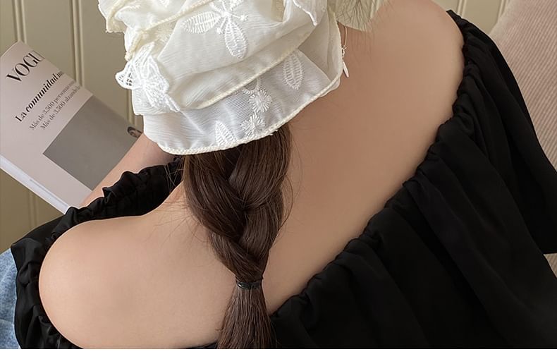 Scrunchie Embroidered Butterfly