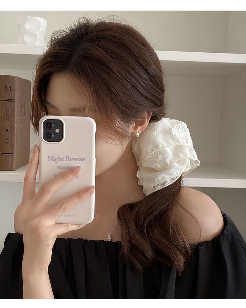 Scrunchie Embroidered Butterfly