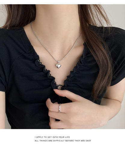 Necklace Heart Pendant Alloy
