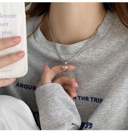 Necklace Heart Pendant Alloy