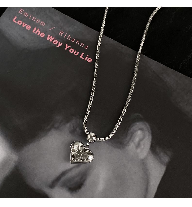 Necklace Heart Pendant Alloy