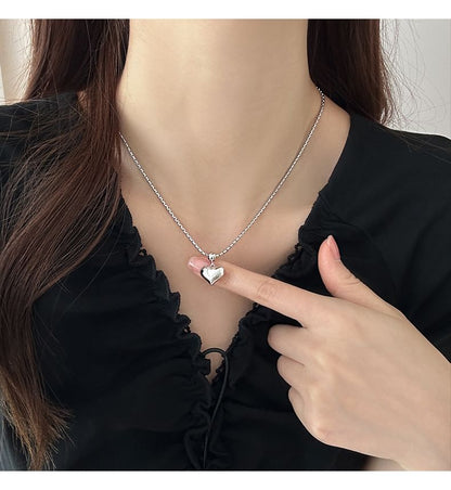 Necklace Heart Pendant Alloy