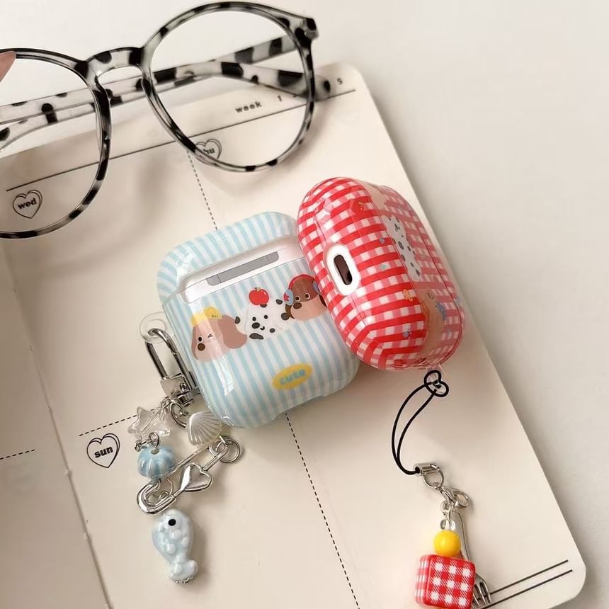 Earphone Case Apple Skin Plaid AirPods / Dog Pro