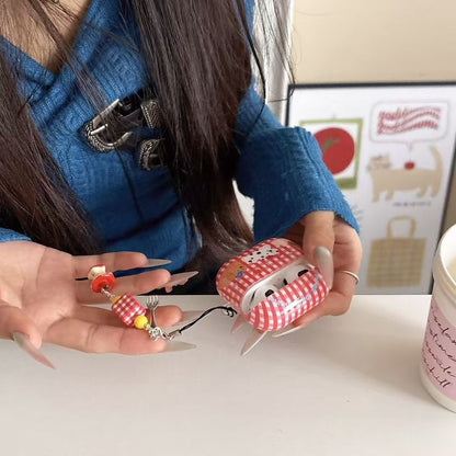 Earphone Case Apple Skin Plaid AirPods / Dog Pro