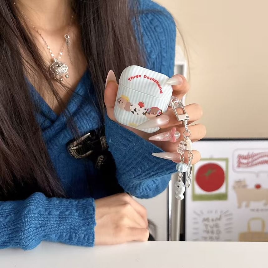 Earphone Case Apple Skin Plaid AirPods / Dog Pro