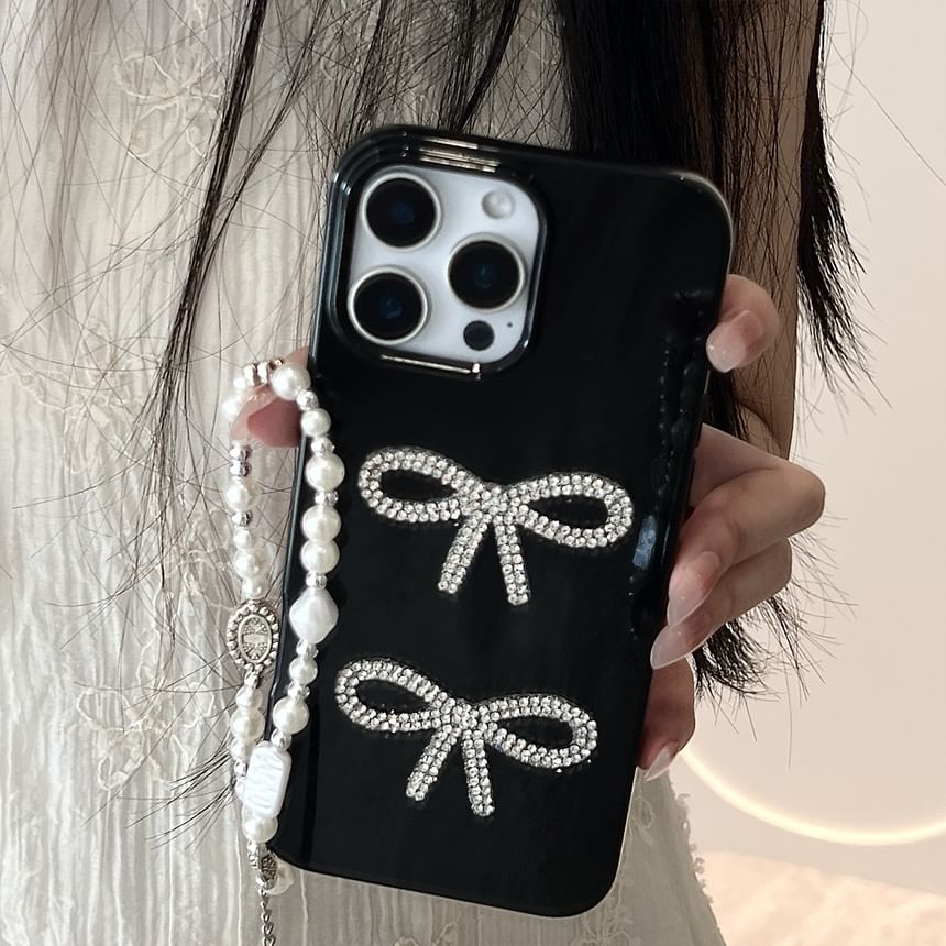 Case Rhinestone Phone Bow