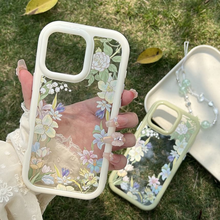 Floral Case Phone Transparent