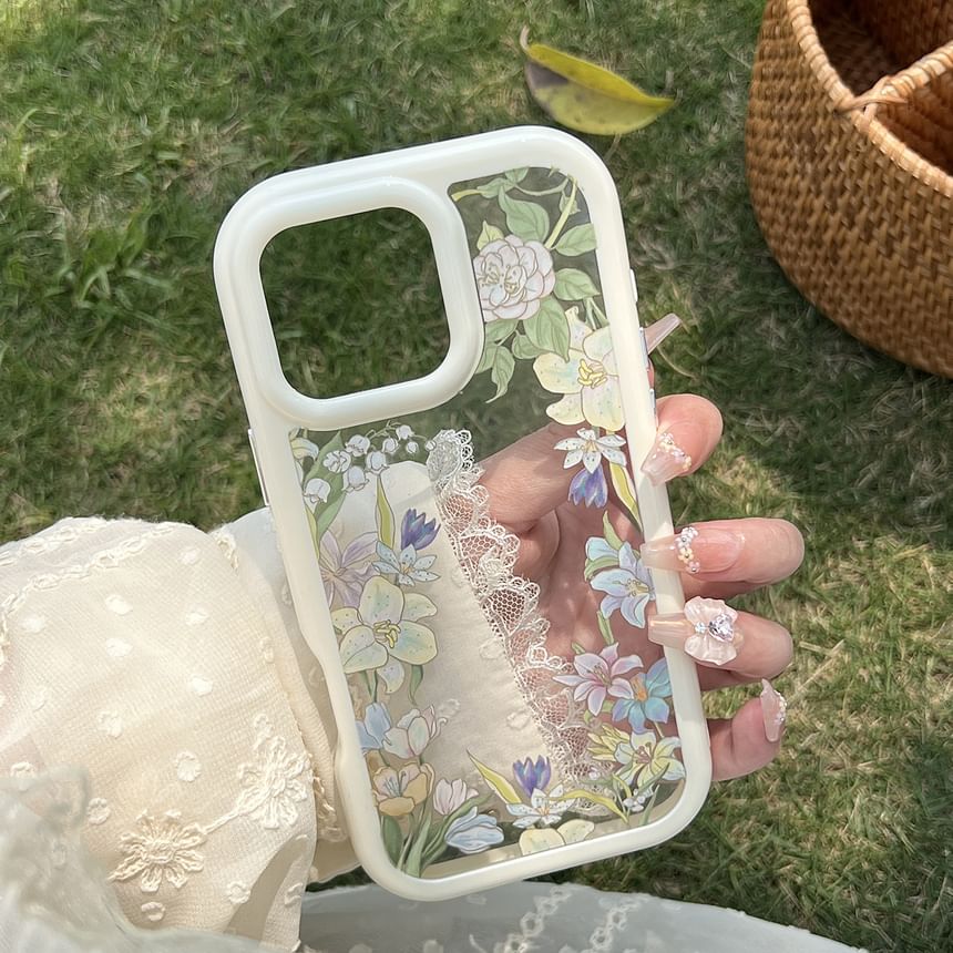 Floral Case Phone Transparent