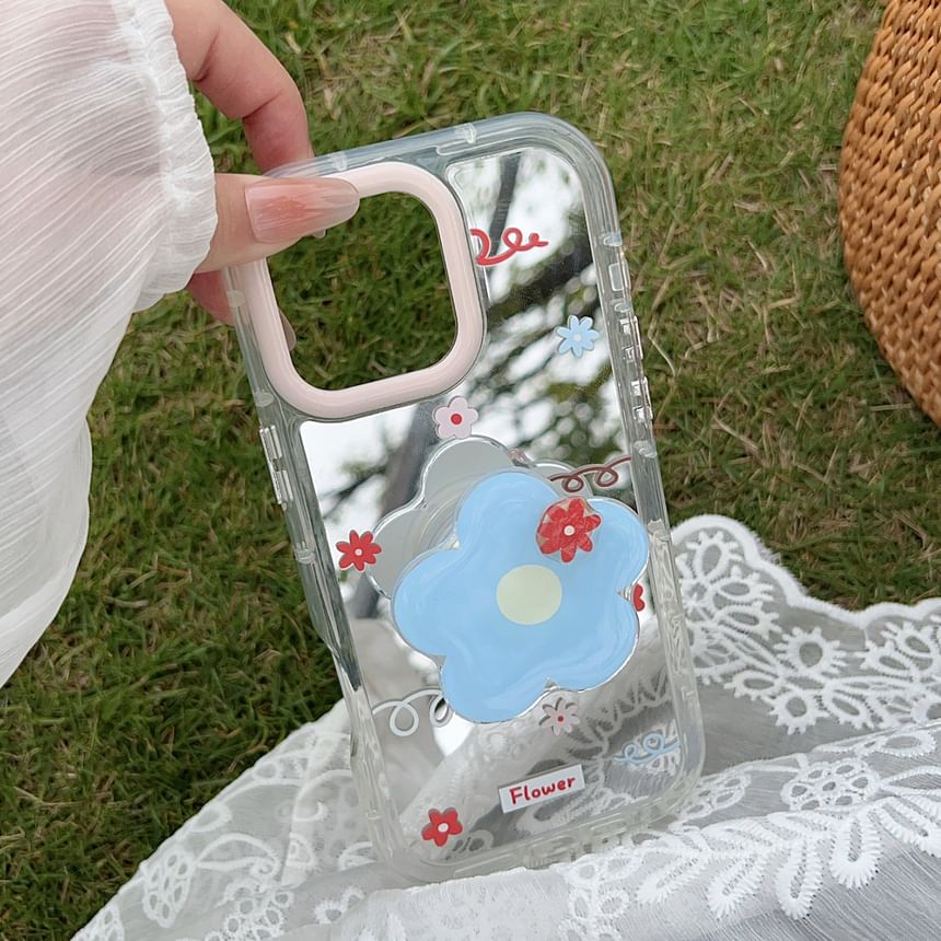 Floral Case Phone Mirrored