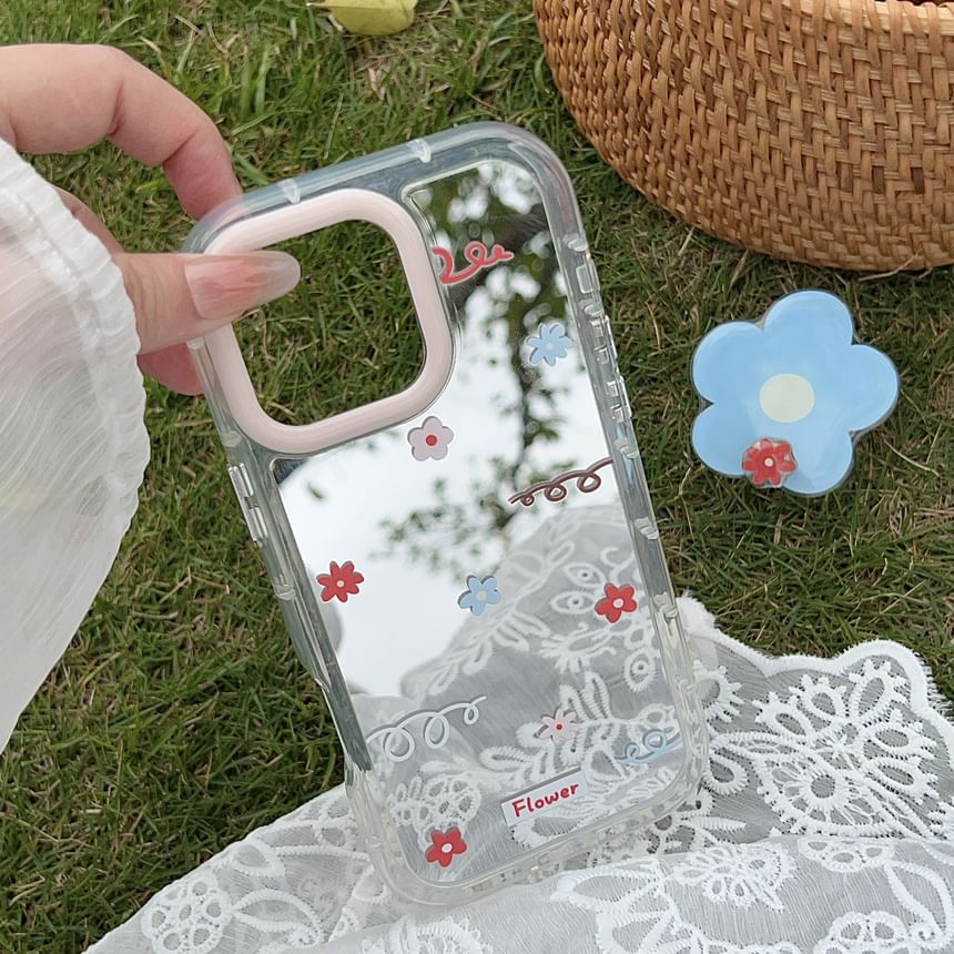 Floral Case Phone Mirrored