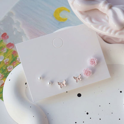 Earring Sterling Stud of 925 Set Silver 6: