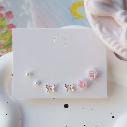 Earring Sterling Stud of 925 Set Silver 6: