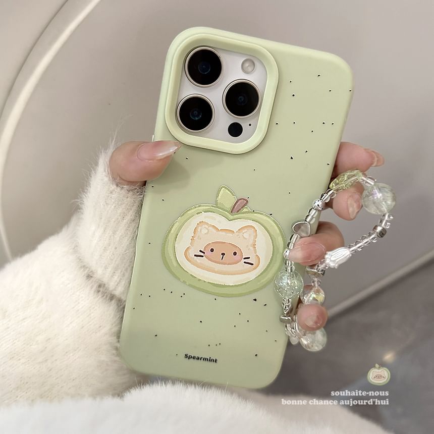Cat Set Strap Phone Bead Print Case /