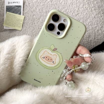 Cat Set Strap Phone Bead Print Case /