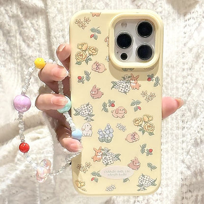 Strap / Phone Case Bead Rabbit Print Set