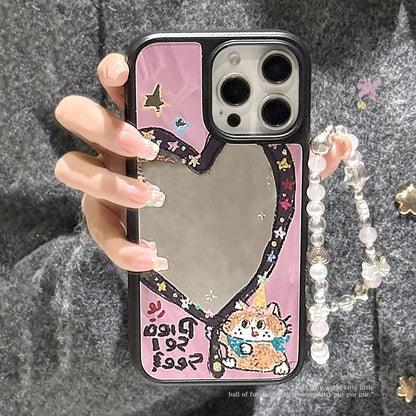 Case Shape Strap Bead Heart Phone Star Set / Mirror
