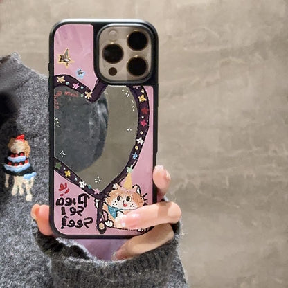 Case Shape Strap Bead Heart Phone Star Set / Mirror