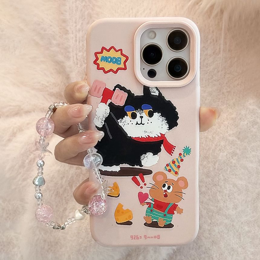Cartoon Case Bead / Strap Phone Set Print