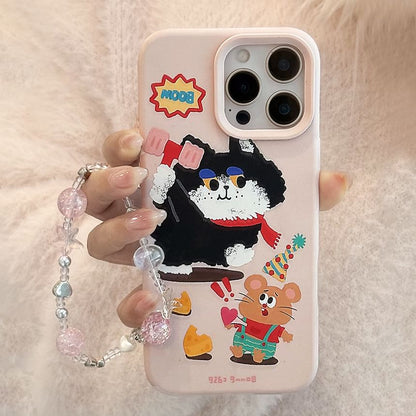 Cartoon Case Bead / Strap Phone Set Print