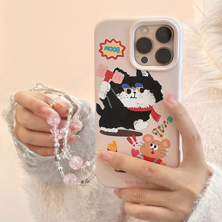 Cartoon Case Bead / Strap Phone Set Print