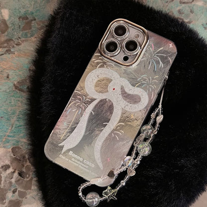 / Case Bead Strap Print Phone Set Snake