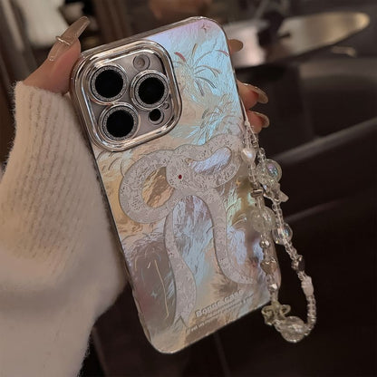 / Case Bead Strap Print Phone Set Snake