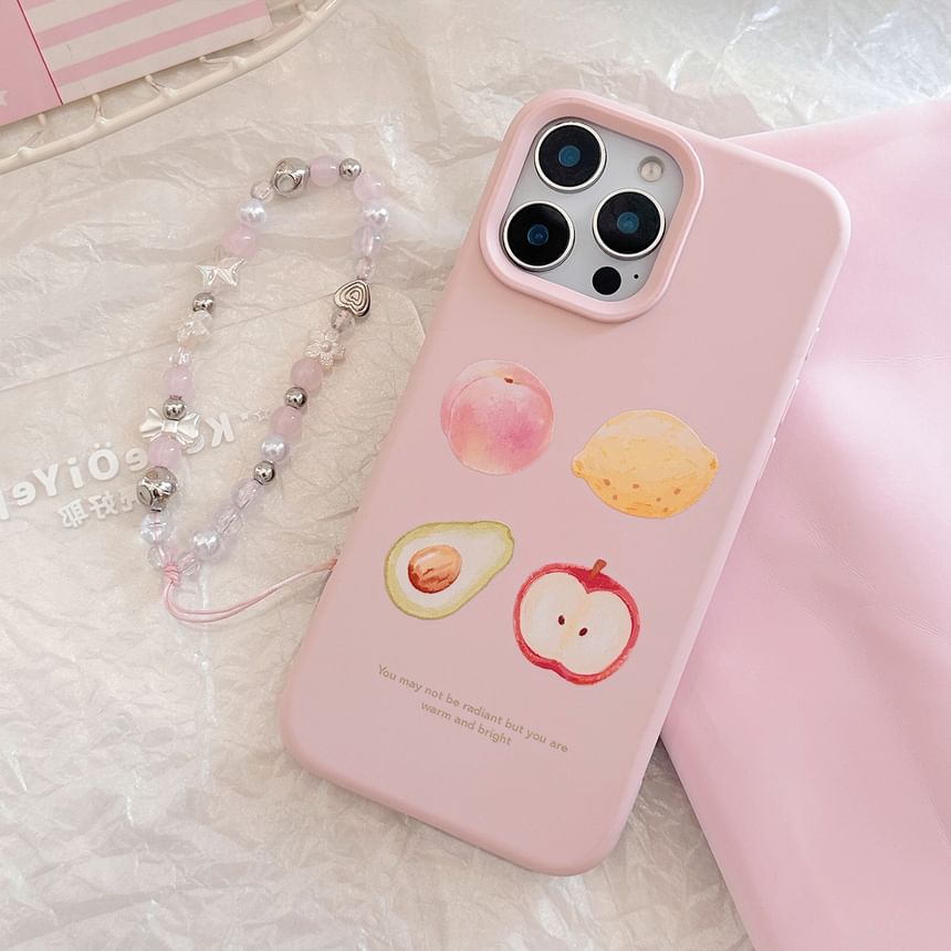 Set / Bead Phone Fruit Case Strap Print