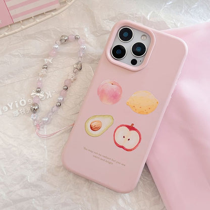 Set / Bead Phone Fruit Case Strap Print