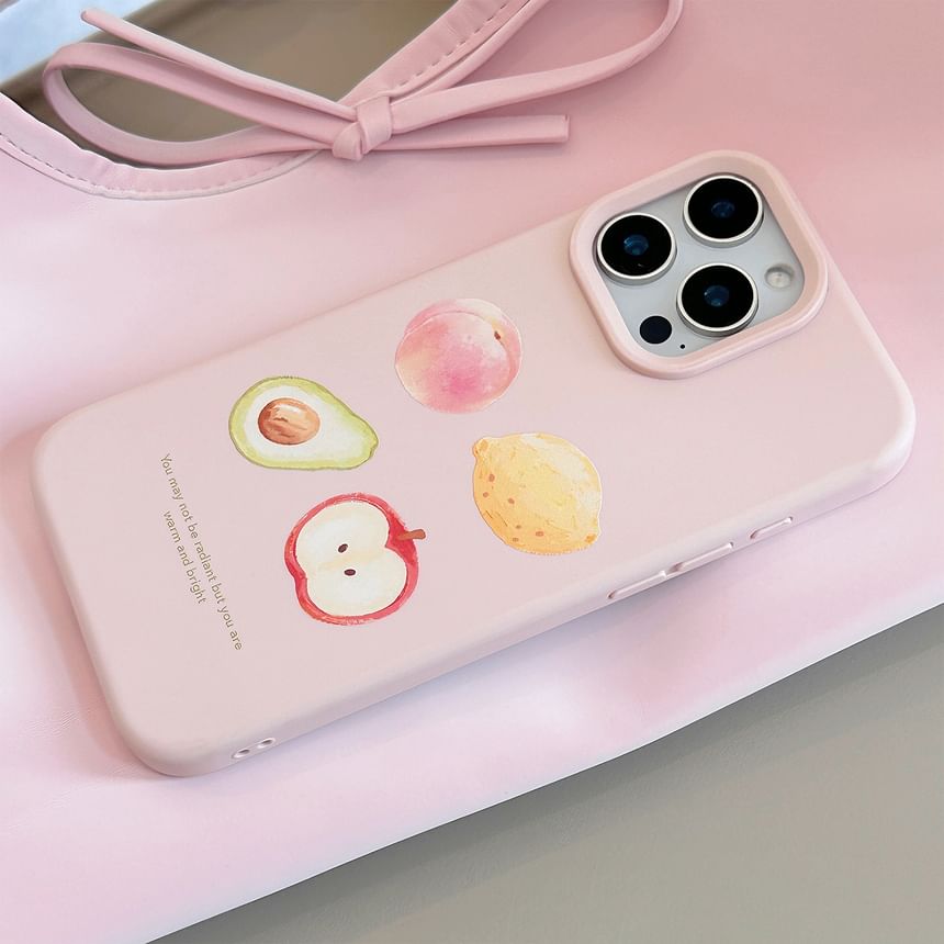 Set / Bead Phone Fruit Case Strap Print