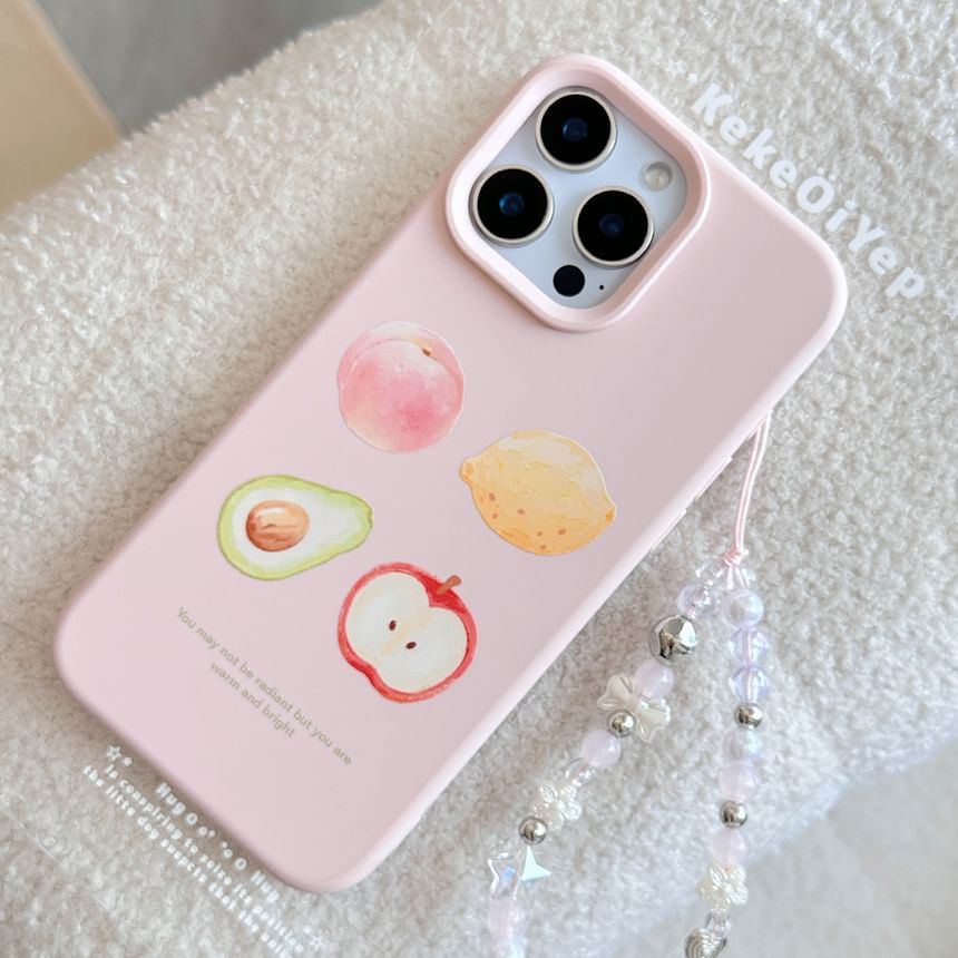Set / Bead Phone Fruit Case Strap Print