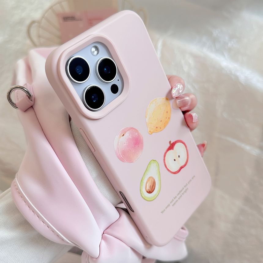 Set / Bead Phone Fruit Case Strap Print